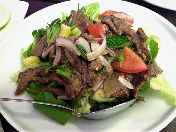 Spicy and sour Thai beef salad
