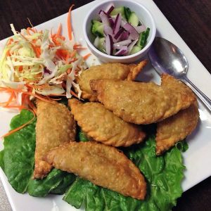 Another popular Thai appetizer. Thai curry puff.