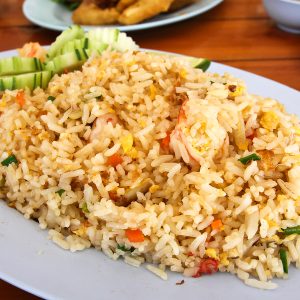 Regular and popular Thai fried rice.