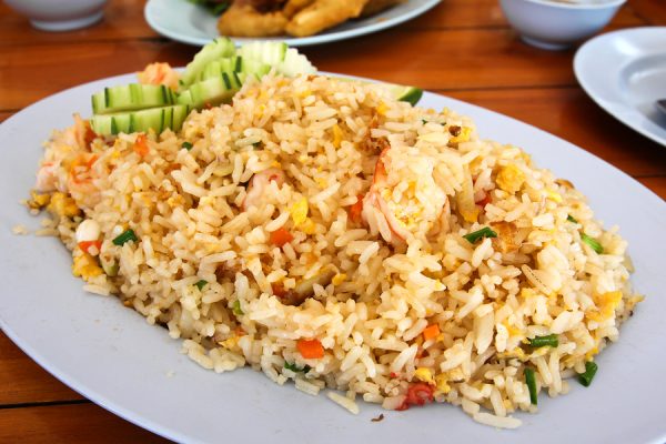 Regular and popular Thai fried rice.