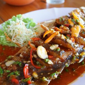 Spicy Thai Tilapia fish.