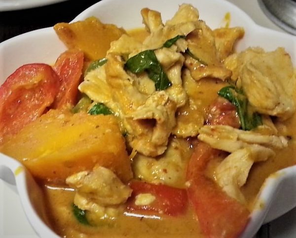 Pumpkin with Thai curry is the best.