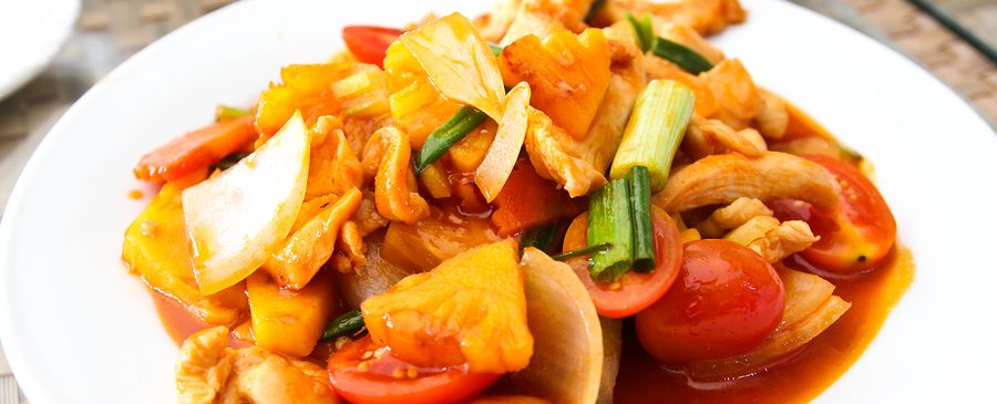 Thai style sweet and sour. Good with any kinds of meat.