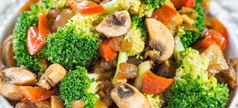 Mixed Vegetable Thai Stir-Fried With meat or Tofu